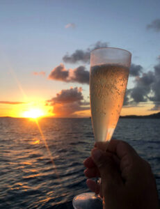 Celebrate with a sunset cruise on a Take It Easy private yacht charter.